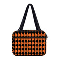 Halloween Harlequin Pattern Print Double Strap Bible Bag