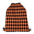 Halloween Harlequin Pattern Print Drawstring Bag