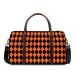 Halloween Harlequin Pattern Print Duffle Bag