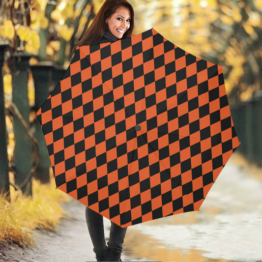 Halloween Harlequin Pattern Print Foldable Umbrella