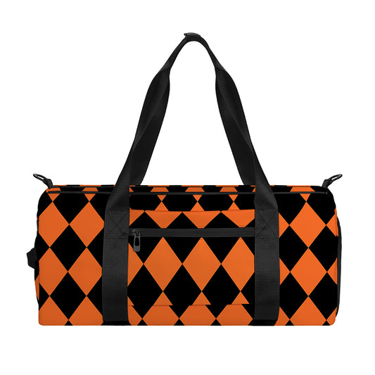 Halloween Harlequin Pattern Print Gym Bag
