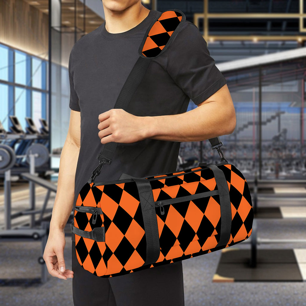 Halloween Harlequin Pattern Print Gym Bag