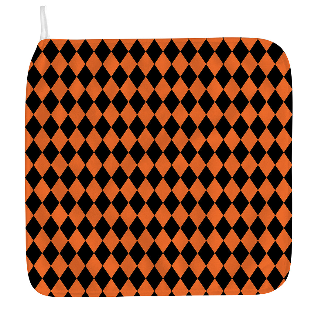 Halloween Harlequin Pattern Print Hand Towel