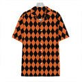 Halloween Harlequin Pattern Print Hawaiian Shirt