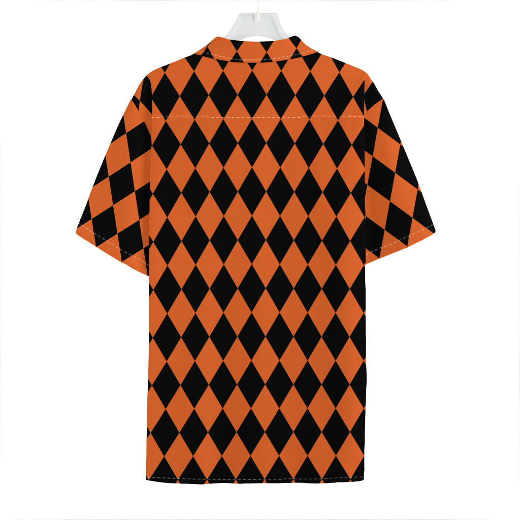 Halloween Harlequin Pattern Print Hawaiian Shirt
