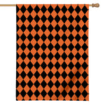 Halloween Harlequin Pattern Print House Flag