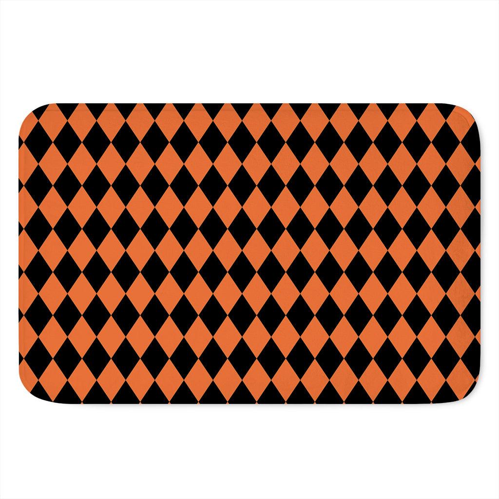 Halloween Harlequin Pattern Print Indoor Door Mat