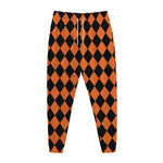 Halloween Harlequin Pattern Print Jogger Pants