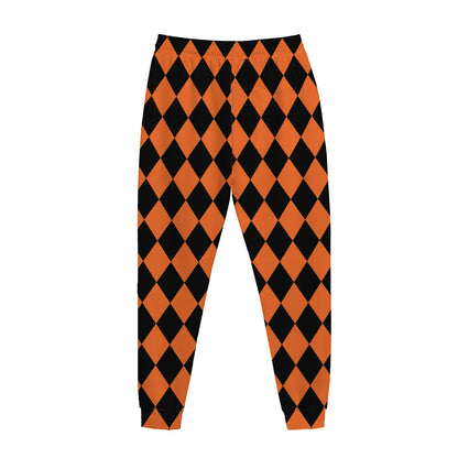 Halloween Harlequin Pattern Print Jogger Pants