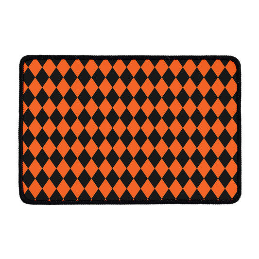 Halloween Harlequin Pattern Print Kitchen Mat