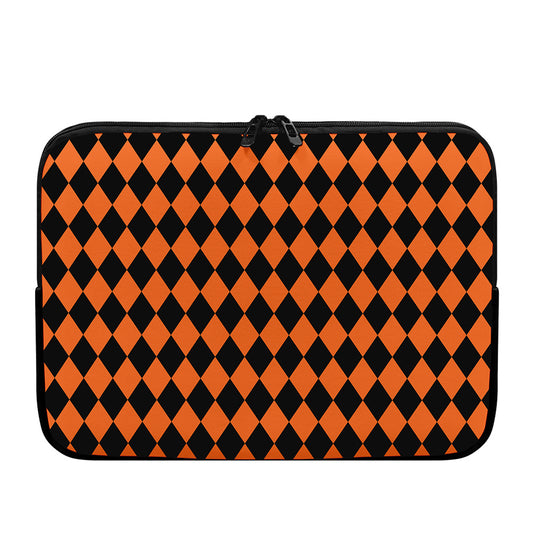Halloween Harlequin Pattern Print Laptop Sleeve