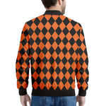 Halloween Harlequin Pattern Print Men's Bomber Jacket
