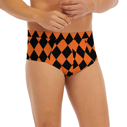 Halloween Harlequin Pattern Print Men's Briefs
