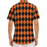 Halloween Harlequin Pattern Print Men's Deep V-Neck Shirt