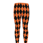 Halloween Harlequin Pattern Print Men's leggings