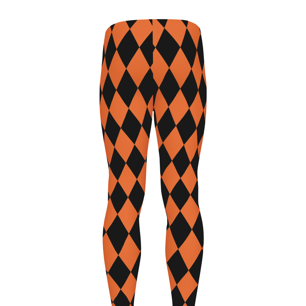 Halloween Harlequin Pattern Print Men's leggings