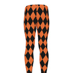 Halloween Harlequin Pattern Print Men's leggings