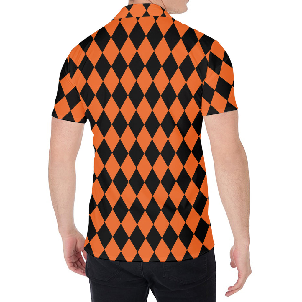 Halloween Harlequin Pattern Print Men's Shirt