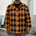 Halloween Harlequin Pattern Print Men's Shirt Jacket