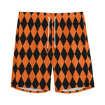 Halloween Harlequin Pattern Print Men's Sports Shorts