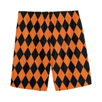 Halloween Harlequin Pattern Print Men's Sports Shorts