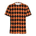 Halloween Harlequin Pattern Print Men's Athletic T-Shirt