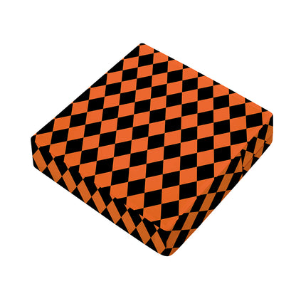 Halloween Harlequin Pattern Print Outdoor Seat Cushion Cover