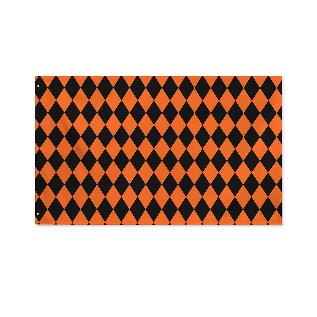 Halloween Harlequin Pattern Print Polyester Flag