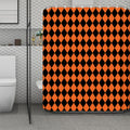 Halloween Harlequin Pattern Print Polyester Shower Curtain