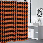Halloween Harlequin Pattern Print Premium Shower Curtain