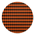 Halloween Harlequin Pattern Print Round Blanket