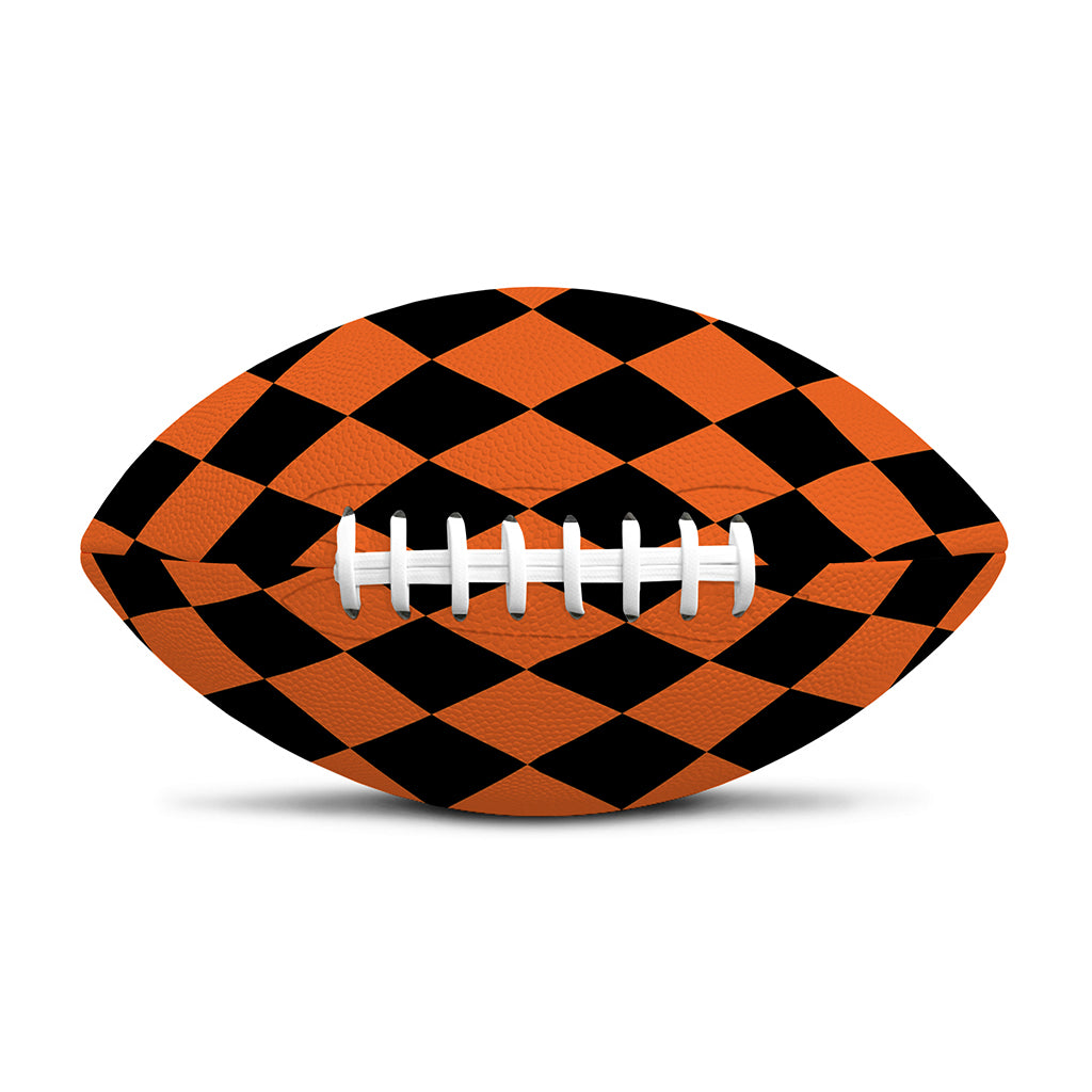 Halloween Harlequin Pattern Print Rugby Ball