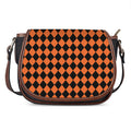 Halloween Harlequin Pattern Print Saddle Bag