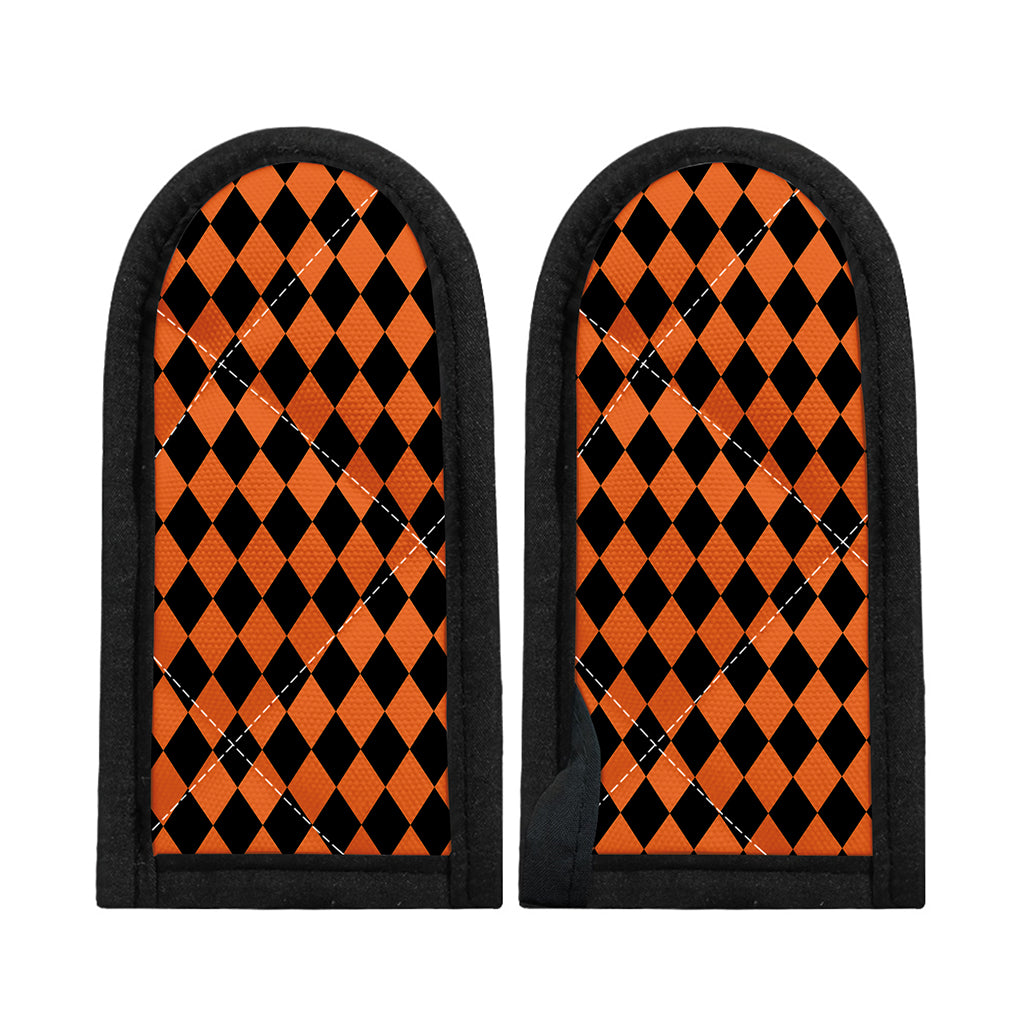 Halloween Harlequin Pattern Print Skillet Handle Cover