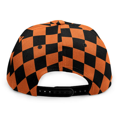 Halloween Harlequin Pattern Print Snapback Cap