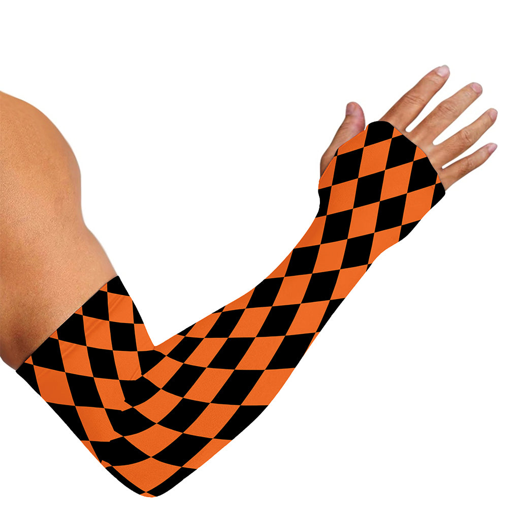 Halloween Harlequin Pattern Print Sun Protection Arm Sleeves