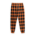 Halloween Harlequin Pattern Print Sweatpants