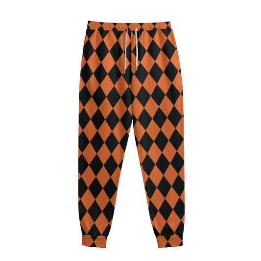 Halloween Harlequin Pattern Print Sweatpants