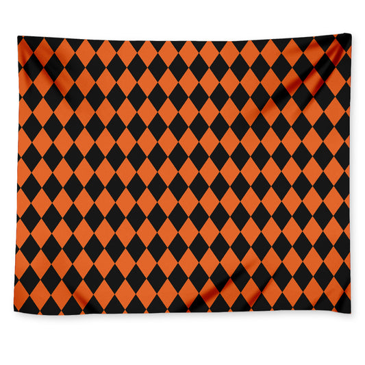 Halloween Harlequin Pattern Print Tapestry