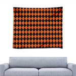 Halloween Harlequin Pattern Print Tapestry