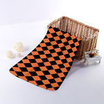 Halloween Harlequin Pattern Print Towel
