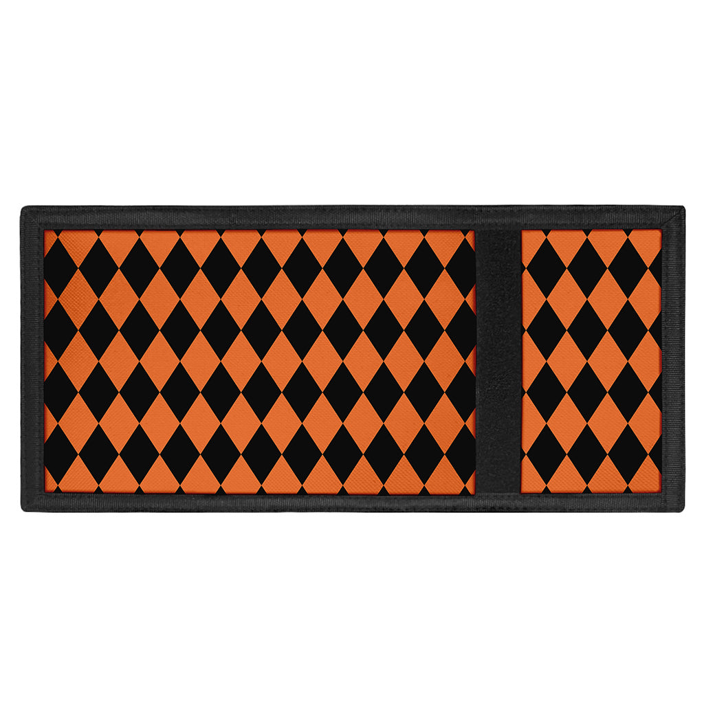 Halloween Harlequin Pattern Print Trifold Wallet