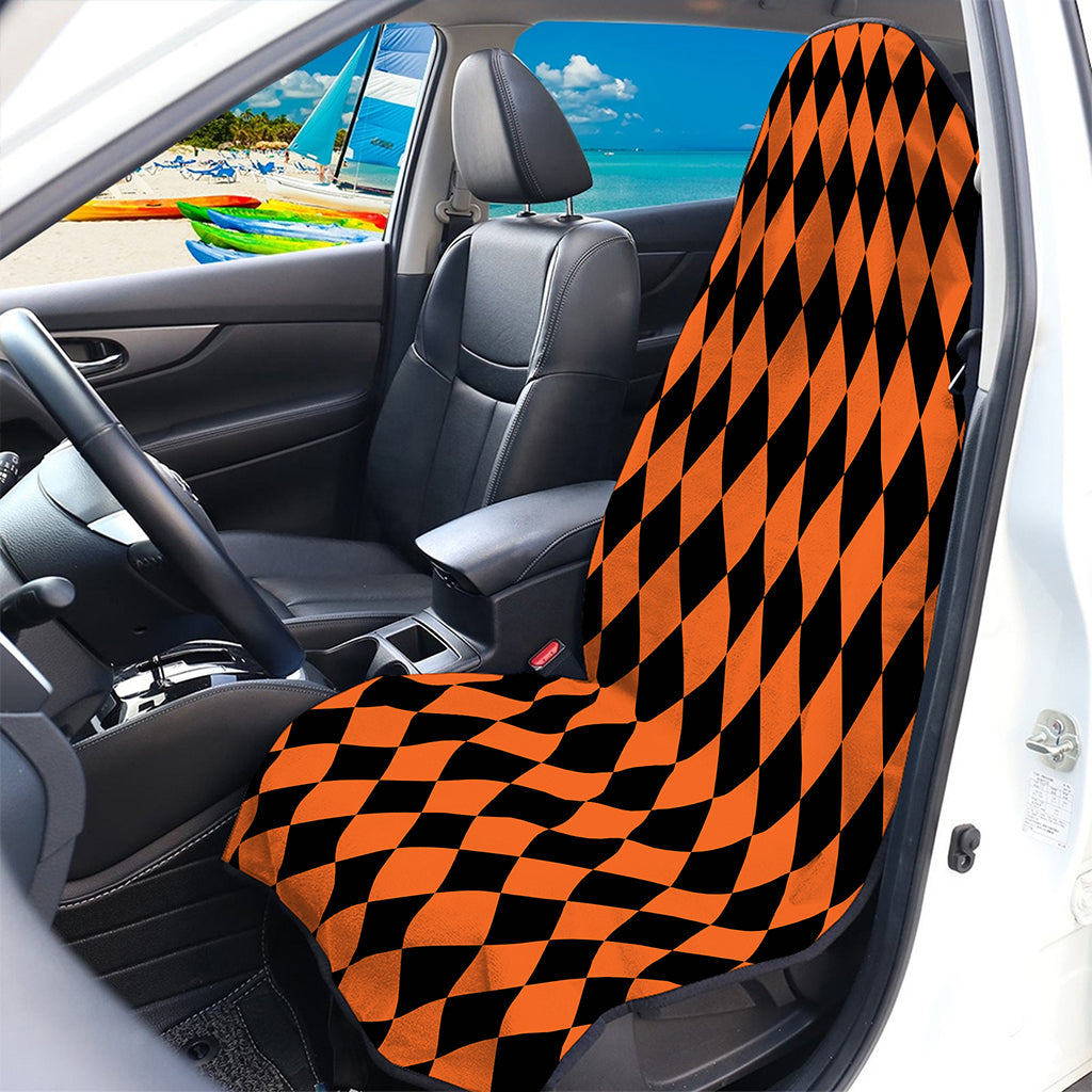 Halloween Harlequin Pattern Print Waterproof Car Seat Cover