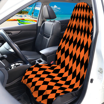 Halloween Harlequin Pattern Print Waterproof Car Seat Cover