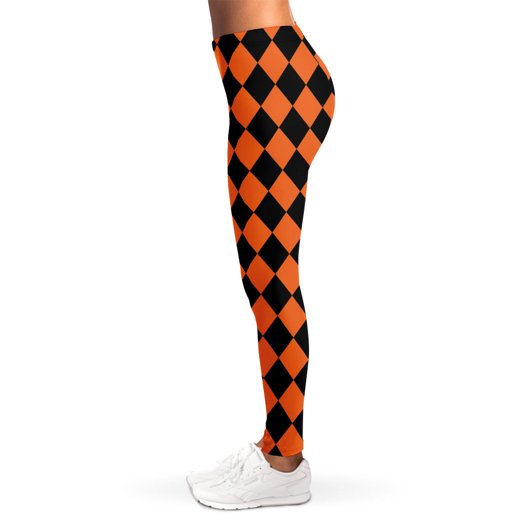 Halloween Harlequin Pattern Print Women's Leggings