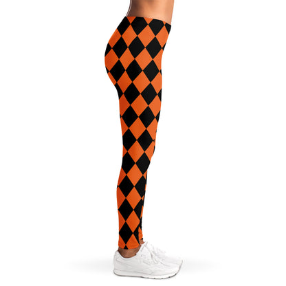 Halloween Harlequin Pattern Print Women's Leggings