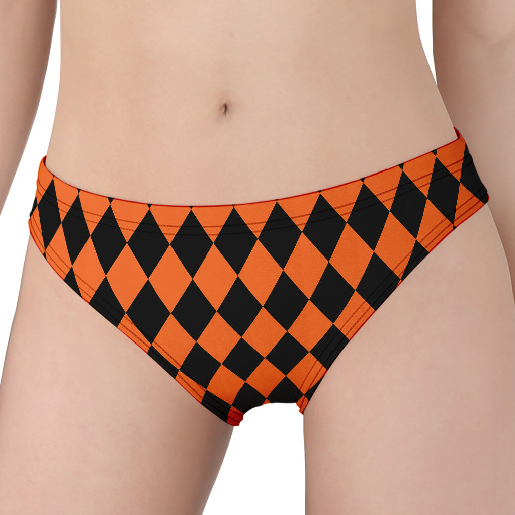 Halloween Harlequin Pattern Print Women's Panties