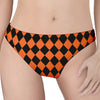 Halloween Harlequin Pattern Print Women's Thong