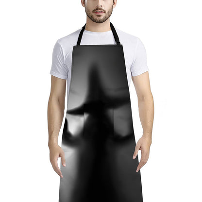 Halloween Horror Witch Print Bib Apron With Pocket