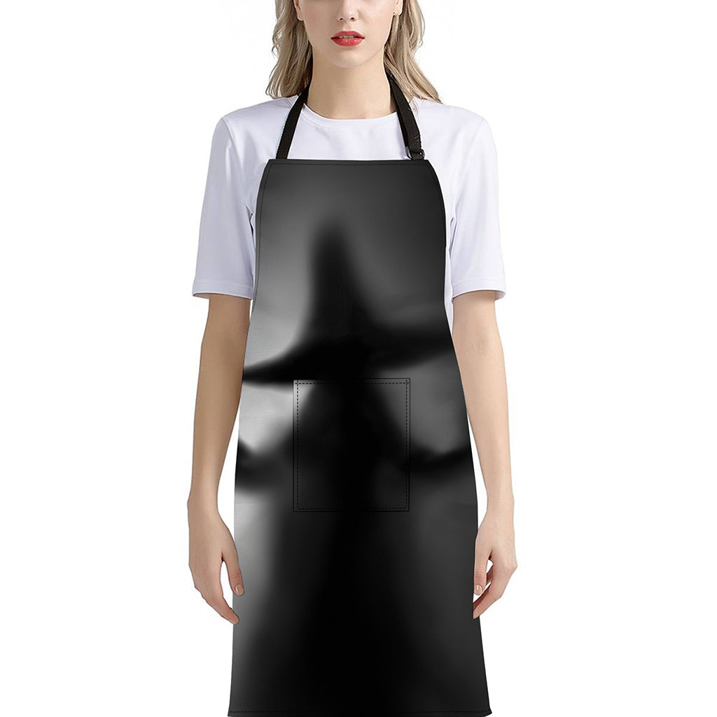 Halloween Horror Witch Print Bib Apron With Pocket